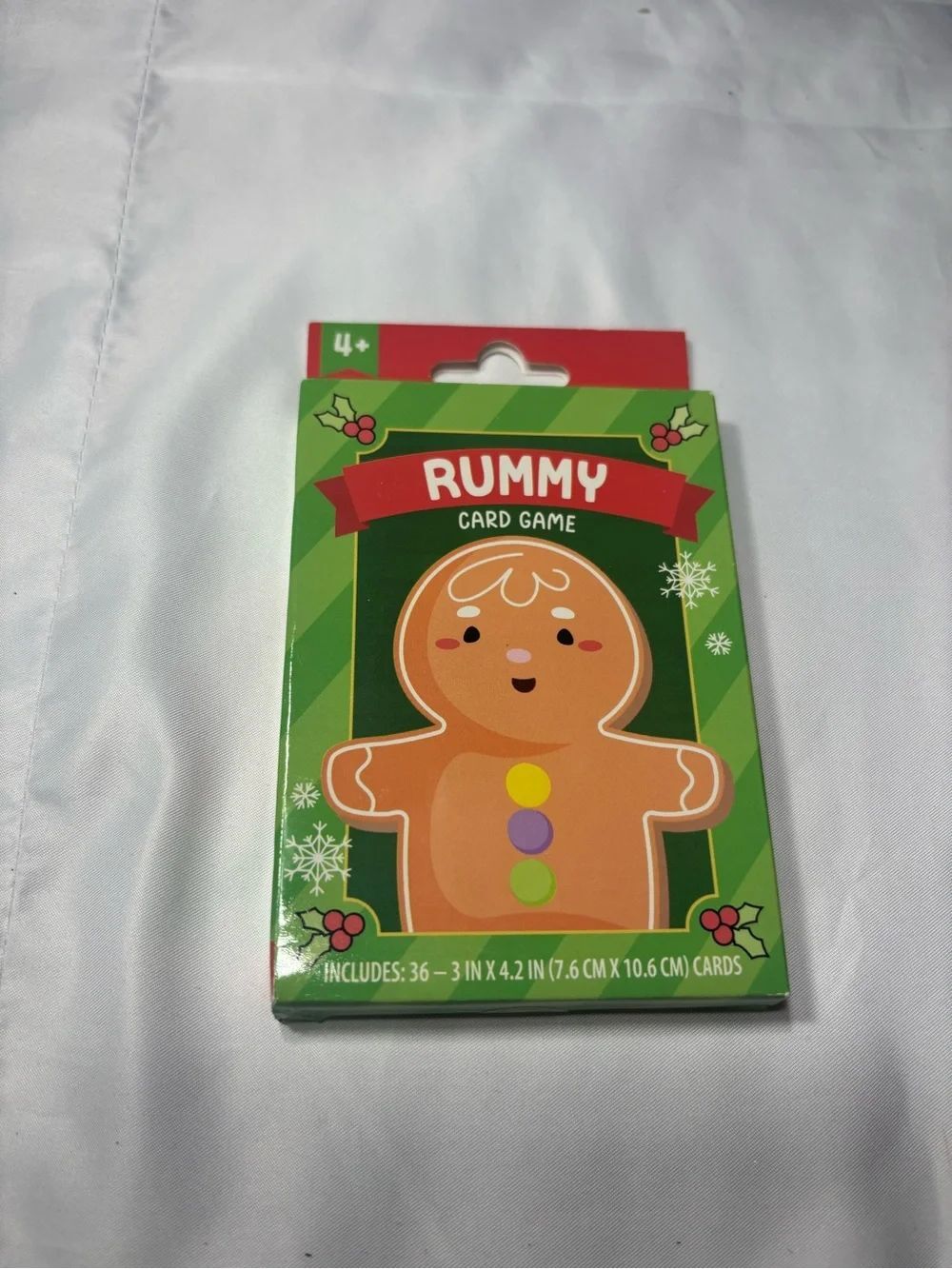 New Christmas Rummy Card Game - Gingerbread Holiday Deck - Green